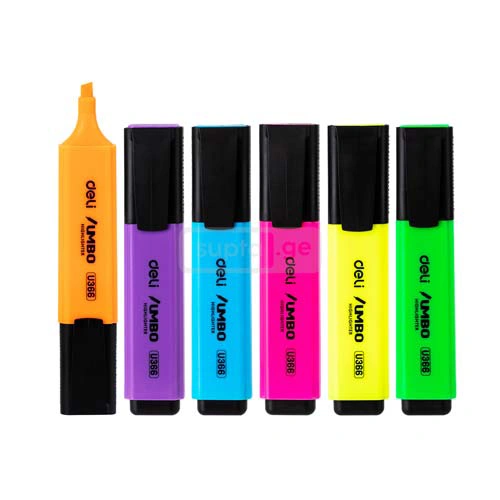 DELI-დელი UMBO ტექსტმარკერი 6-ფერიანი შეკვრა U366-MT